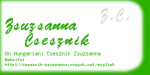 zsuzsanna csesznik business card